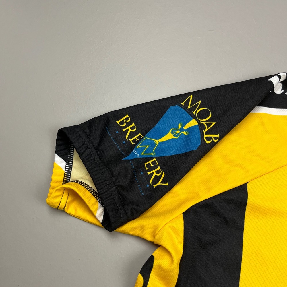 World Jerseys Cycling Jersey Mens XXL Yellow Moab Brewery Porcupine Pilsner Beer - Picture 5 of 12